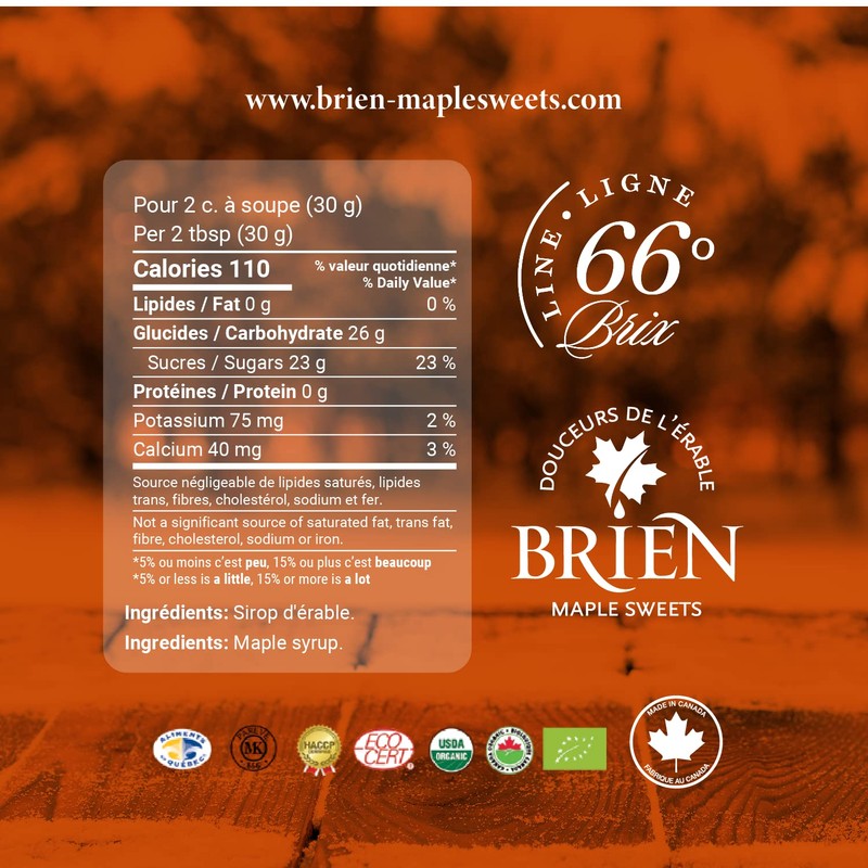 Brien Maple Butter | Soft Spreadable Maple Cream | Vegan,