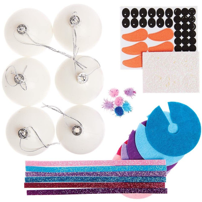 Baker Ross FX290 Snowman Bauble Kits - Pack of 6,