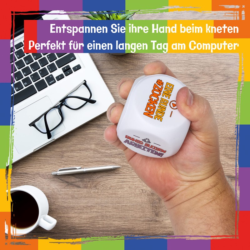 blaash Anti-stress cube with sayings for stress relief, funny office