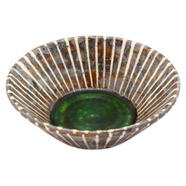 Mino Ware 043-0222 Nakagaki Consecutively Cutout Pot, Bowl, Plate, 5.7 inches (14.5 cm), Oribe Utogusa