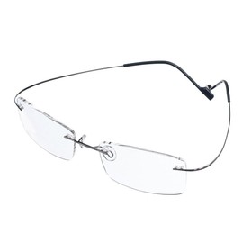 Rongchy Super Light Titanium Shortsighted Myopia Work Glasses -2.50 Strengths Grey Colour Men Women Fashion Rimless Myopia Glasses