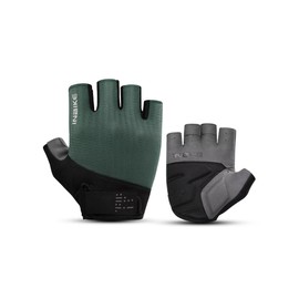 INBIKE Cycling Gloves for Men Women, Shock-Absorbing Memory Gel Padded Road Bike Gloves, Bicycle Breathable Half Finger Touchscreen Reflective Biking Gloves Green Small