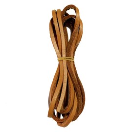 Goodlace 1 PCS of 1/8" Rawhide Leather Shoelaces Shoe Boot Laces Shoestrings Cord (Camel, 160CM)