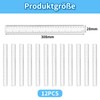 Ruler 30 cm, Pack of 12 Transparent Rulers for School