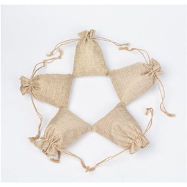 Oulitigy Jewelry Bags Linen Drawstring Bags 50pc 9 * 12cm Jute Wedding Favor Jewelry Bags Gift Bags