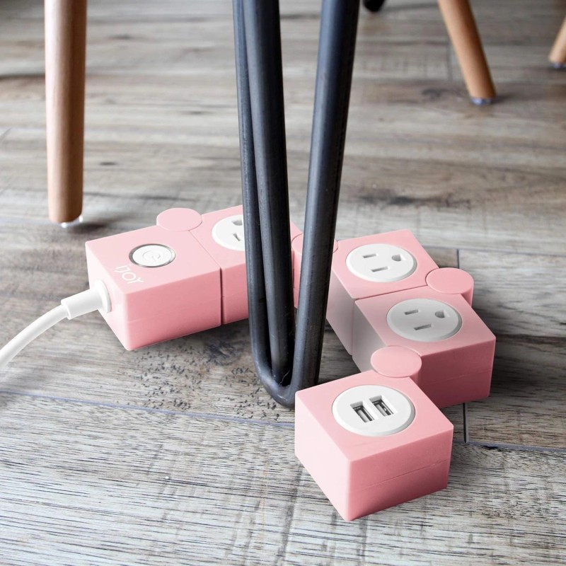 iJoy Flexible Power Strip - 3 AC Outlets and 2