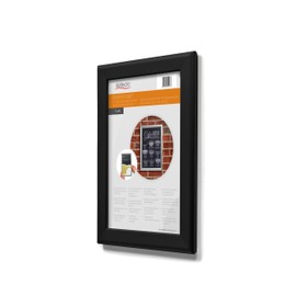 Deflecto A4 Snap Frame - Elegant Black Aluminium Clip Frame for Wall Display - Certificate and Poster Holder with Convenient Front Opening Clips - Stylish Photo Hanger for Home and Office