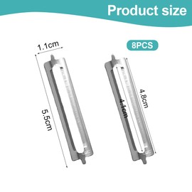 OUDQFCJ 8 Stück Sparschäler Tupper,Schäler für Tupperware Ersatzteile,Edelstahl Ersatzklingen,Schälmesser,Ersatzklinge für Kartoffelschäler,Gemüseschäler,Turbo Spargelschäler,Vegetable Peeler