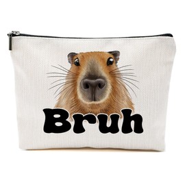 Capybara Makeup Bag, Capybara Gifts for Women, Capybara Lovers Cosmetic Bag Travel Organizer Bags Makeup Pouch, Capybara Stuff Animal Lovers Gifts for Girls Friend Sisters Christmas birthday Gifts