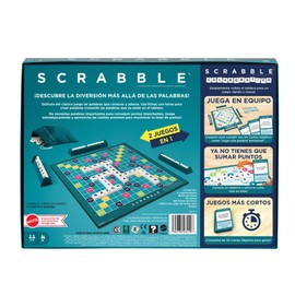 Scrabble, Juego de Mesa 2 en 1, Original Mattel, Colaborativo y Desafiante para Niños a Partir de 8 Años en Adelante