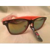 Kids UV 400 Neon Bright Orange And Black Polarized Sunglasses