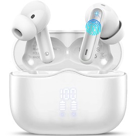 xinwld Bluetooth Headphones, Wireless Bluetooth 5.3 In-Ear Headphones with 4 ENC Mic, LED Display, IP7 Waterproof, Wireless Headphones, Deep Bass, 40 Hours Wireless Earbuds, Noise Cancelling