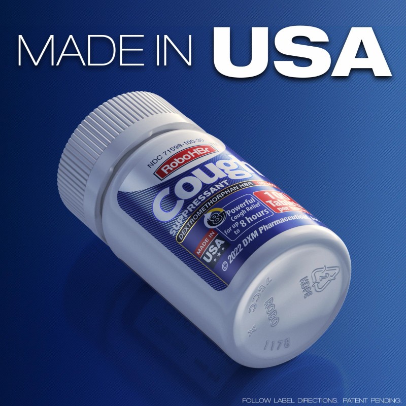 RoboHBr Cough Suppressant 100 Tablets 30mg Dextromethorph