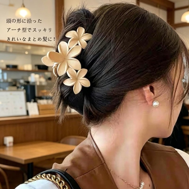 ヘアクリップ バレッタ 6点セット フラワーデザイン 髪留め 滑り止め 頭皮が痛くない おしゃれ まとめ髪 髪飾り