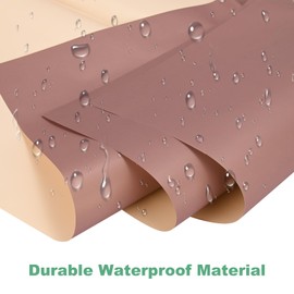 M METERXITY 20 Sheets Flower Wrapping Paper Bouquet, 23 Inch Double-Sided Khaki & Brown BOPP Waterproof Floral Wrapping Paper Flower Packaging DIY for Wedding/Party/Gift Bouquet Wrap Paper