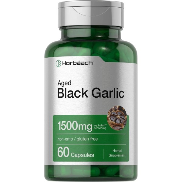 Horbäach Aged Garlic Extract Capsules 1500mg | 60 Count |