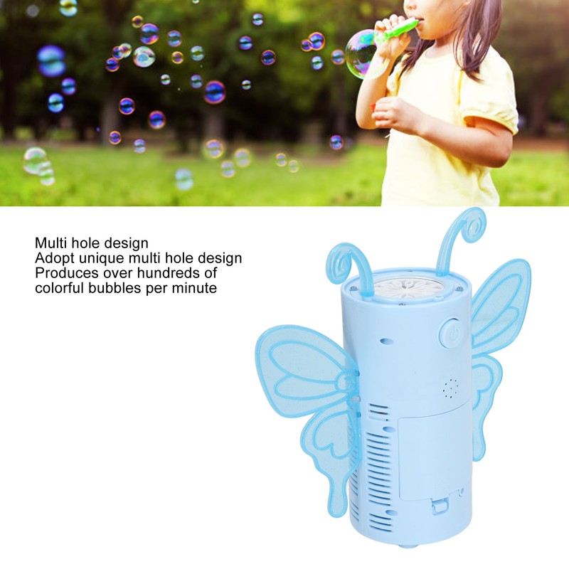 Electric Bubble Machine Automatic Multi Holes Butterfly Shape Portable Lightweight