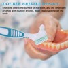 6 Pieces Portable Denture Cleaning Brushes: Hard Denture Brush Dentures