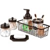 Kitchen and Bathroom Soap Dish Tray - Metal 2-Piece Soap
