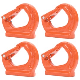 Leero 2 Ton G80 Weld on Anchor Hook, Heavy Duty Lifting Hook with 4,400 lbs Working Load Limit, Welding Hooks for Wrecker, Crane, Tractor, Rigging Lifting (4 Pack)