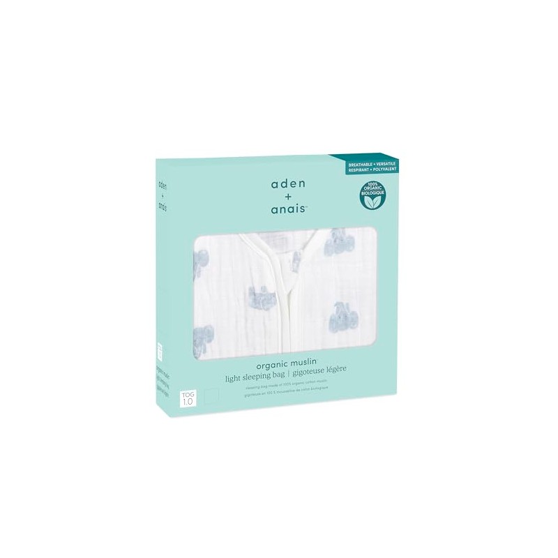 aden + anais AKADABASGO10005 Earthly Design, Organic Cotton Sleeper, Sleeping