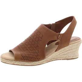 Easy Street Women's Serena Wedge Sandal, Tan, 7.5