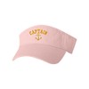 Adjustable Pink Adult Captain with Anchor Embroidered Visor Dad Hat