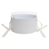 Emartbuy Set of 3 Rigid Flower Gift Box, White Print,