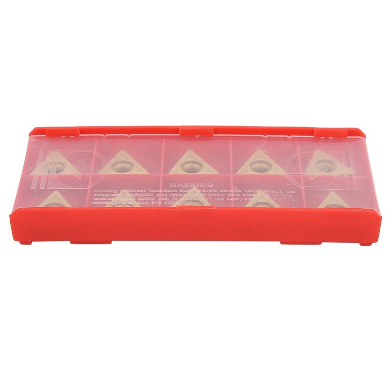 TCMT 16T304 Gold Triangular Tungsten Steel Carbide Insert, 10Pcs/Box High