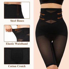 SIMIYA Shapewear Tummy Control Body Shaper for Women Compression High Waisted Trainer Girdle Thigh Slimmer Butt Lifting Shapewear