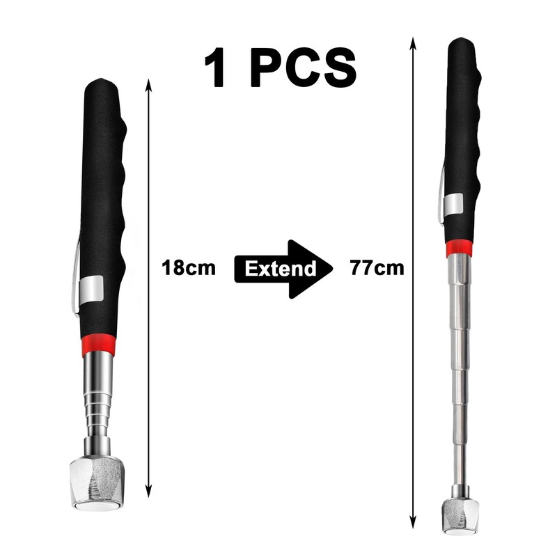 1 x telescopic magnet, strong magnet, rod magnet, extendable magnetic