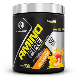 Forzagen Amino Fire | Essential Amino Energy Powder for Pre-Workout | BCAA Energy Boost & Muscle Recovery Drink Mix, Enhance Focus & Concentration, Dietary Supplement | Peach Mango, 40 Servings