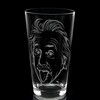 ALBERT EINSTEIN Engraved Pint Glass | Great Gift for Geeks,