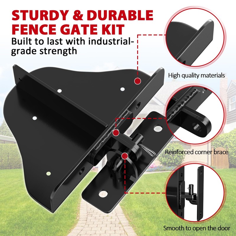 Mofeez Anti Sag Gate Kit Fence Gate Hardware - Heavy