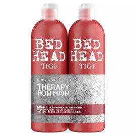 Tigi Bed Head 어반 안티 + 도트 부활 샴푸 및 컨디셔너 데미지 레벨 3 25.36 온스 (2 팩) Tigi Bed Head Urban Antidotes Resurrection Shampoo and Conditioner Damage Level 3, 25.36 Ounces (2 Pack)