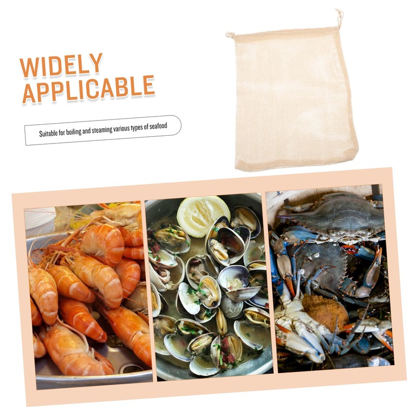 LABRIMP 4 Pack Seafood Boil Bags Pot Bag Set Cotton