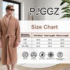 PJGGZ Men's Shawl Collar Bathrobe, Soft Long Towel Robe for