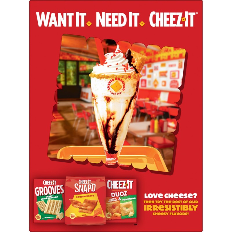 Cheez-It Cheese Crackers, Baked Snack Crackers, Lunch Snacks, Original, 12.4oz