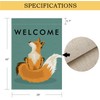 pingpi Welcome House Flag Vertical Double Sided,Fox Yard Outdoor Decoration
