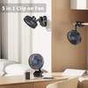 ATEngeus 4 in1 USB Fan, 8” Clip Fan, 10000mAh Rechargeable