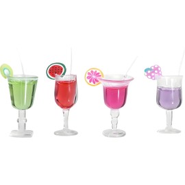 4Pcs 1:12 Scale Mini Bar Set, Hyper Realistic Resin Wine and Cocktail Bottles for Dollhouse Kitchens, and Photography Props