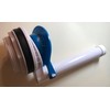 Three inch Flapper Valve Assembly with a Blue solid Silicone
