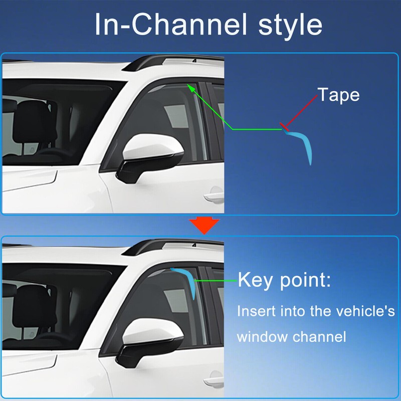 Lightronic In-Channel Window Vent Visors Rain Guards Deflectors For 2009-2015