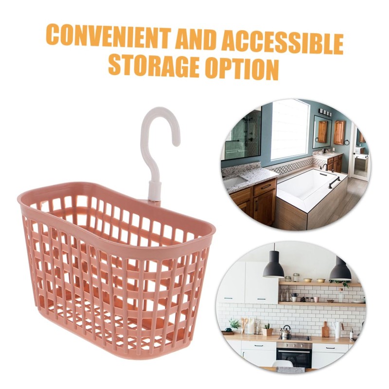 Generic Elegant Shower Toiletries Plastic Hanging Shower Organizer Basket Space-Efficient