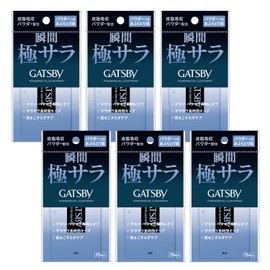 GATSBY Oil Blotting Paper with Powder [Anti-Glare] [Oily Skin] Set of 75 Sheets x 6 Packs