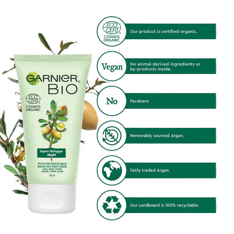 Garnier Bio Organic Argan Multi-Use Rescue Face Balm for Dry