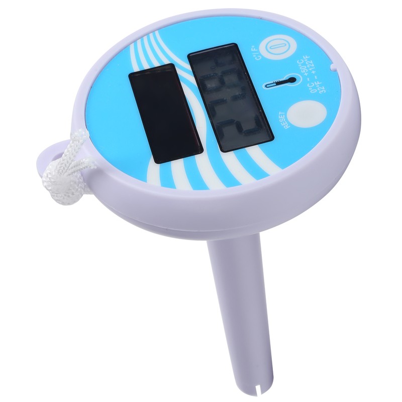 Floating Water Thermometer Electronic Solar Charging LCD Display Swimming Pool