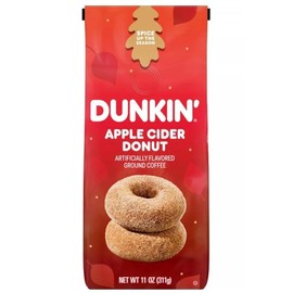 Dunkin' Apple Cider Donut Flavored Ground Coffee, 11 Ounce (Pack of 2).