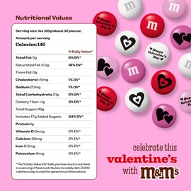 M&M’s Valentines Day Milk Chocolate Candy 30 Pack, Individually Wrapped Bulk Kosher Treats, Party Favors for Classroom, Office, Gift Bags, Sharing, Valentine’s Chocolates for Kids & Adults