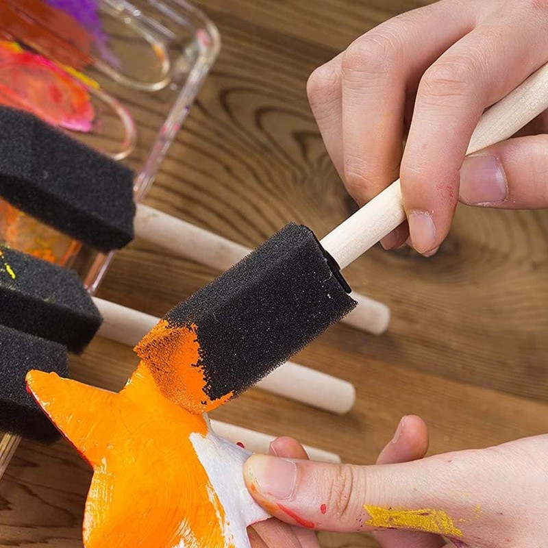 15 x Assorted Sizes Foam Paint Brush, Sponge Paint Brush